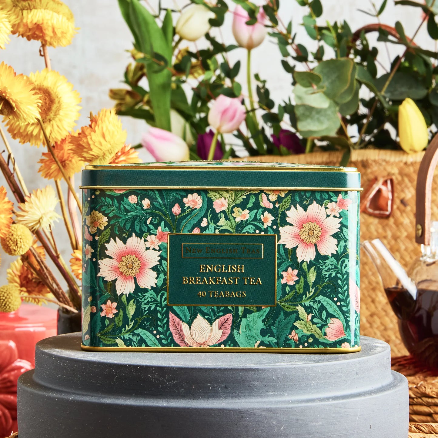 N.E.T VICTORIAN GARDEN TIN - ENGLISH BREAKFAST TEA 40 TEA BAGS