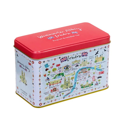 N.E.T LONDON MAP TEA TIN - ENGLISH BREAKFAST 40 TEA BAGS
