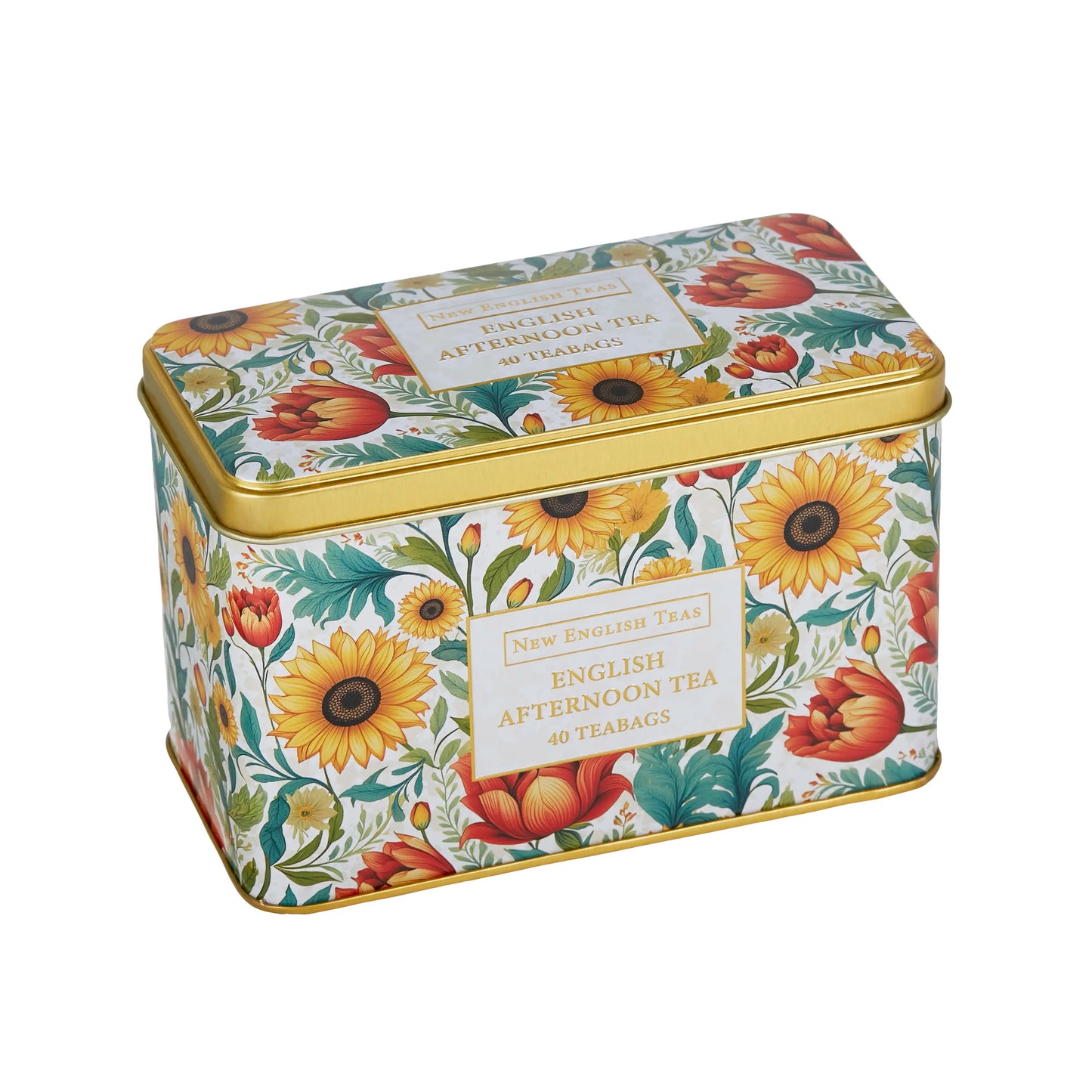 N.E.T SUNFLOWER TIN - AFTERNOON TEA 40 TEA BAGS