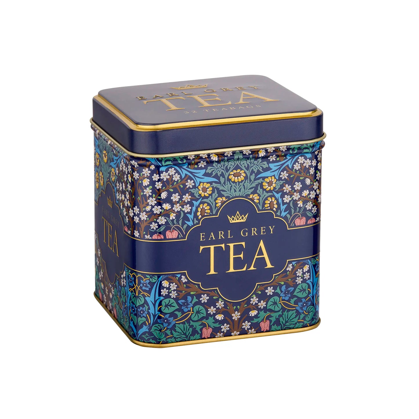 N.E.T ROYAL BLUE TAPESTRY TIN - EARL GRAY 32 TEA BAGS