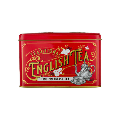 N.E.T VINTAGE VICTORIAN RED TIN - ENGLISH BREAKFAST TEA 40 TEA BAGS