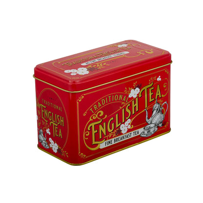 N.E.T VINTAGE VICTORIAN RED TIN - ENGLISH BREAKFAST TEA 40 TEA BAGS
