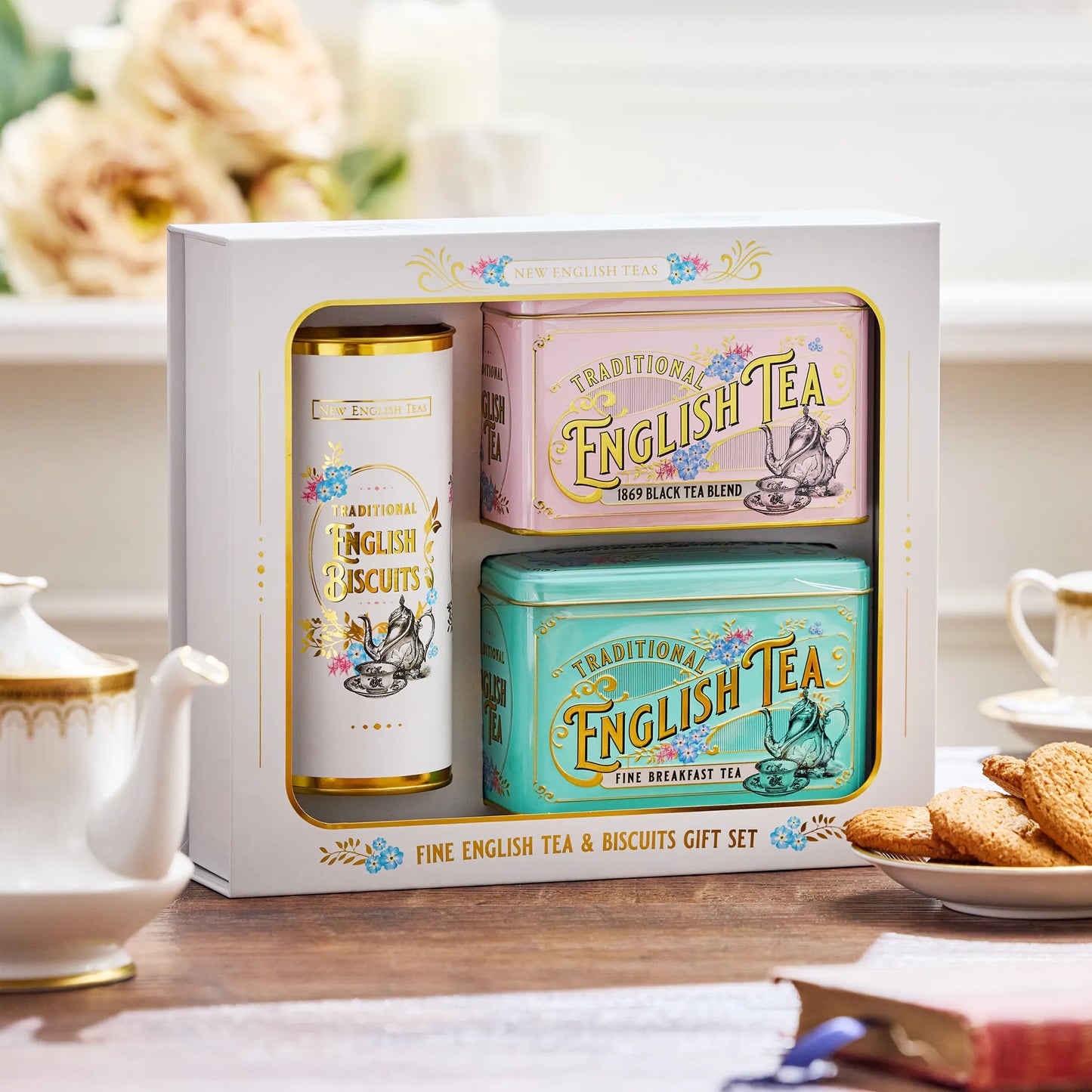 N.E.T VINTAGE VICTORIAN TEA & BISCUIT GIFT SET