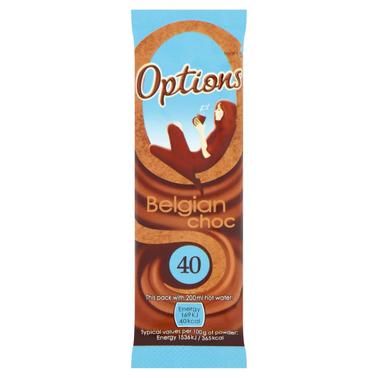 OPTIONS BELGIAN CHOCOLATE SACHETS 11G