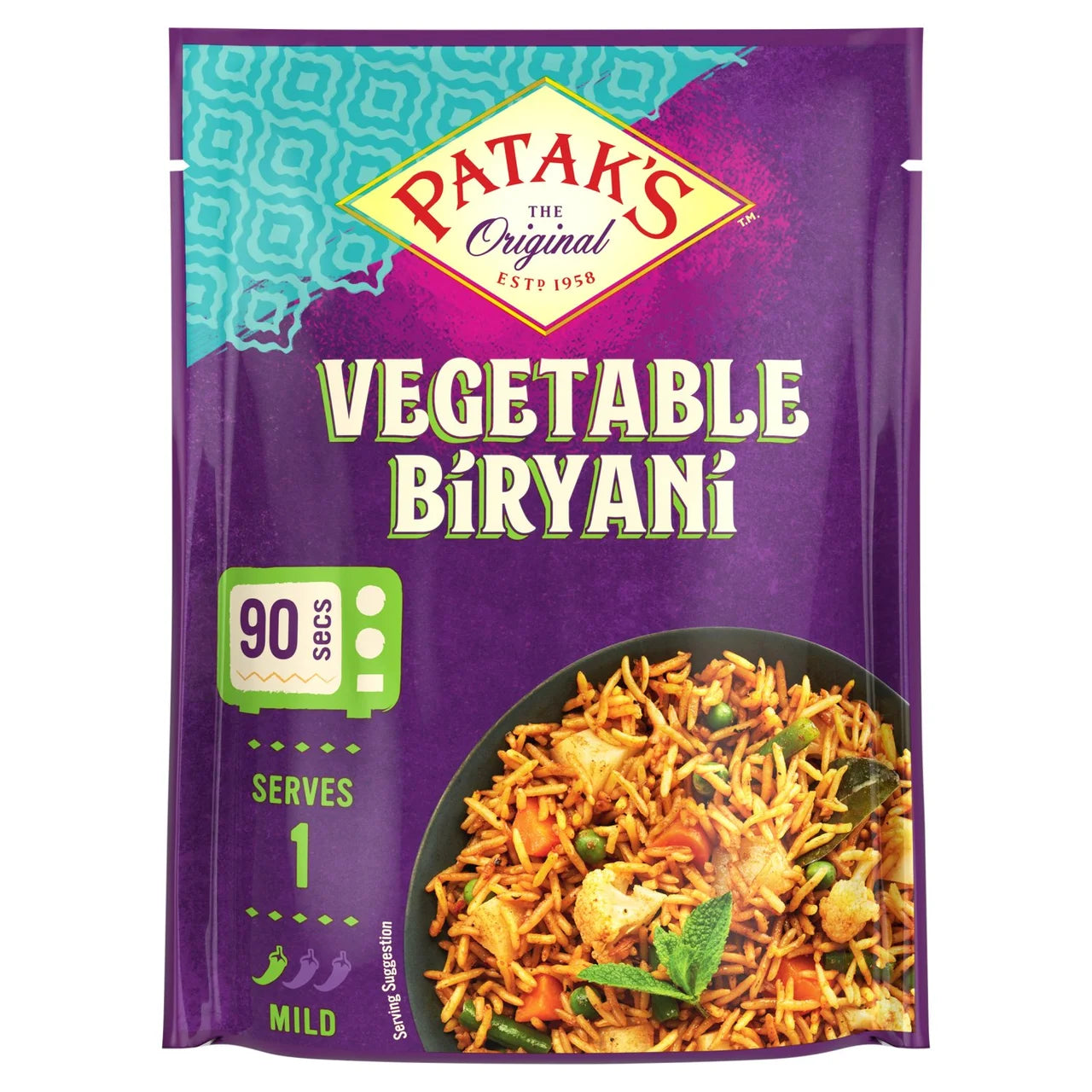 PATAKS VEGETABLE BIRYANI READY MEAL 270G