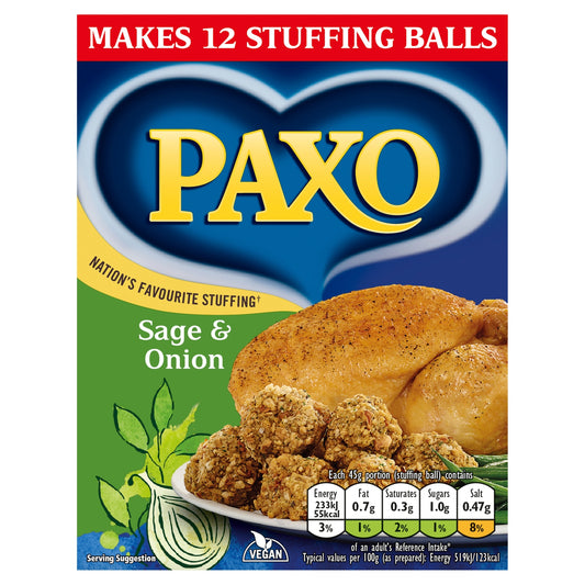 PAXO SAGE & ONION STUFFING 170G