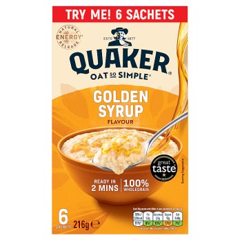 QUAKER GOLDEN SYRUP SACHETS 6x36g
