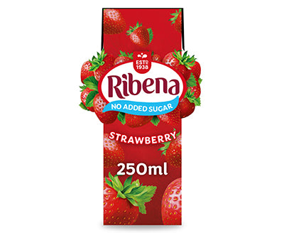 RIBENA STRAWBERRY NO ADDED SUGAR 250ML