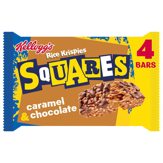 RICE KRISPIES SQUARES CARAMEL & CHOCOLATE 4x28G