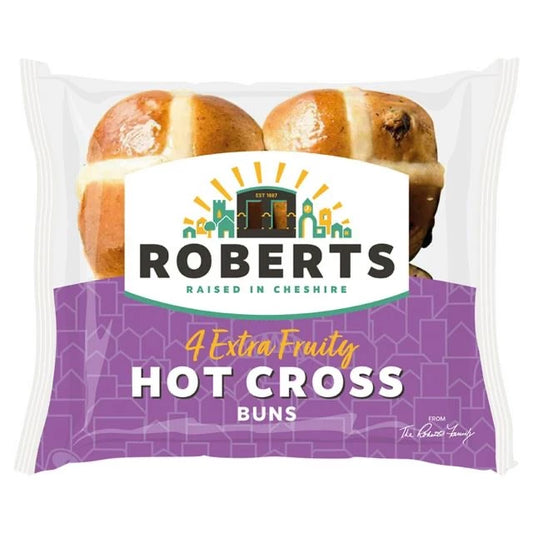 ROBERTS HOT CROSS BUNS 4 PACK