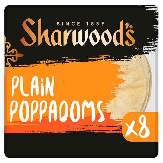 SHARWOODS POPPADOMS 8 PACK 72G
