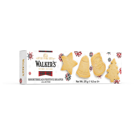 WALKERS FESTIVE SHORTBREAD SHAPES 175G