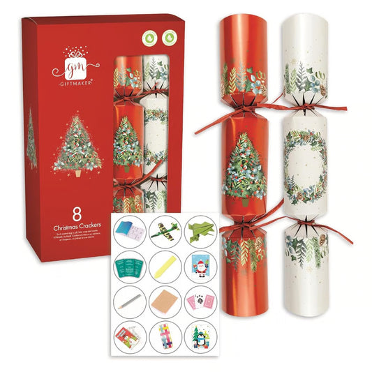 CHRISTMAS CRACKERS TRADITIONAL RED 8 PACK