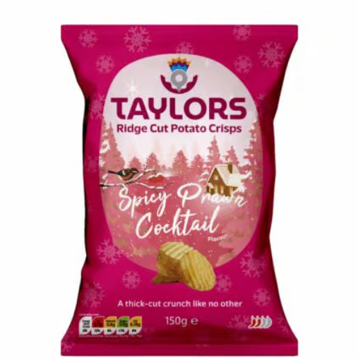 TAYLORS SPICY PRAWN COCKTAIL CRISPS 150G