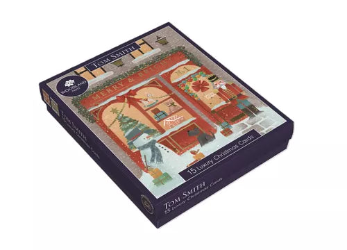 TOM SMITH CHRISTMAS CARDS VICTORIAN SHOP 15 PACK