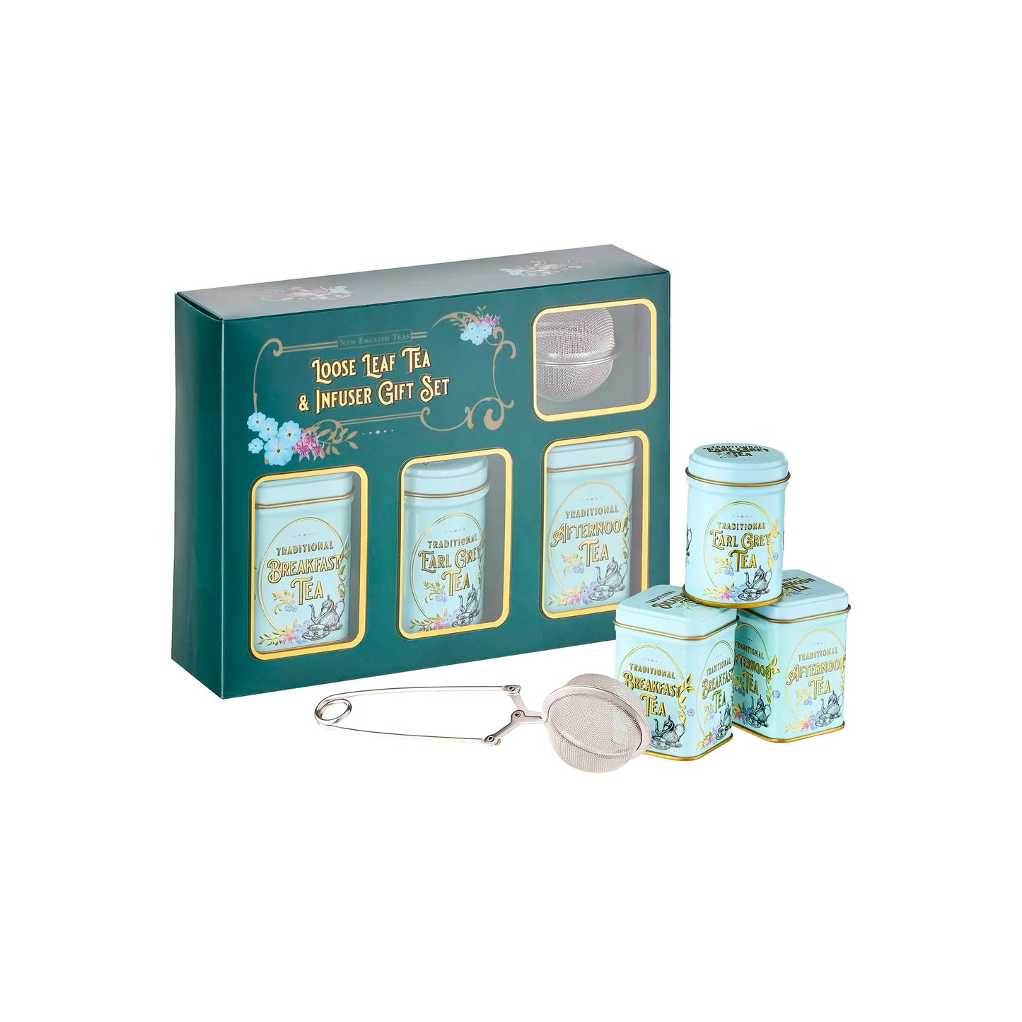 N.E.T VINTAGE VICTORIAN LOOSE TEA & INFUSER GIFT SET