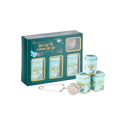 N.E.T VINTAGE VICTORIAN LOOSE TEA & INFUSER GIFT SET
