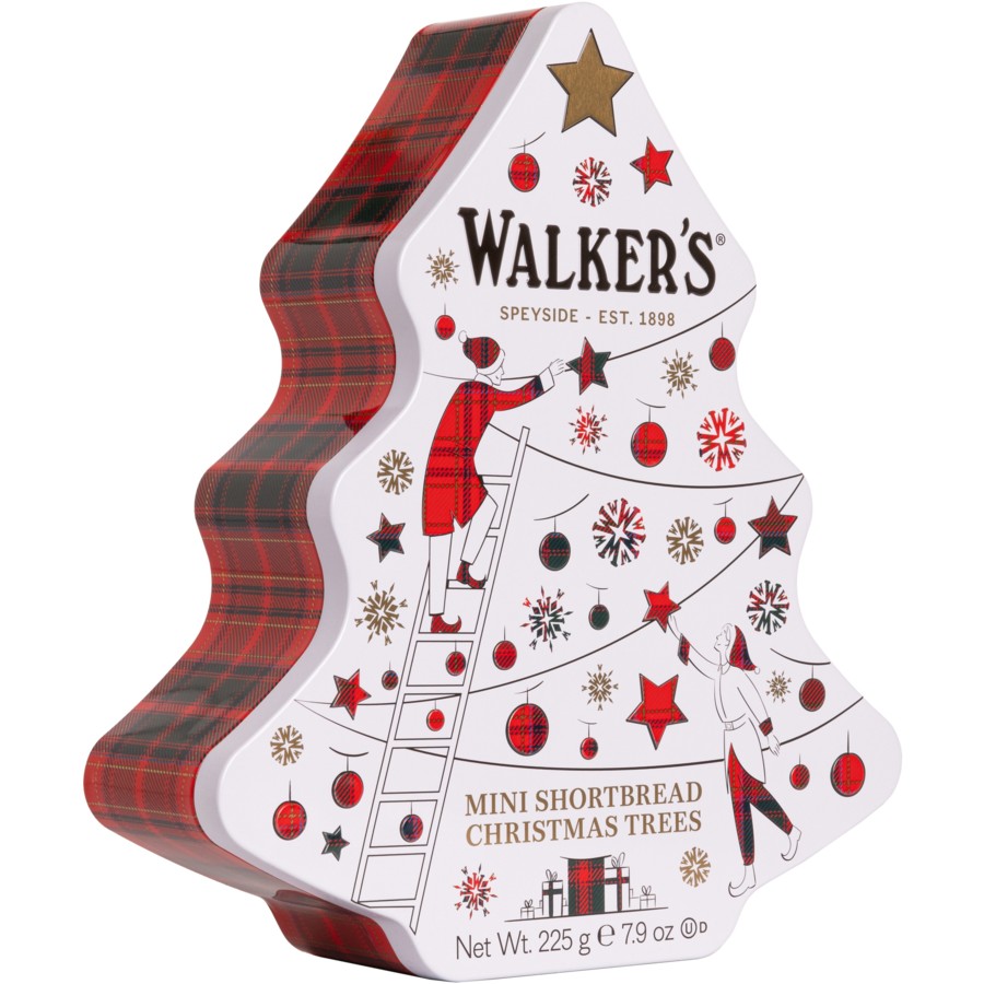 WALKERS CHRISTMAS TREE SHORTBREAD TIN 225G