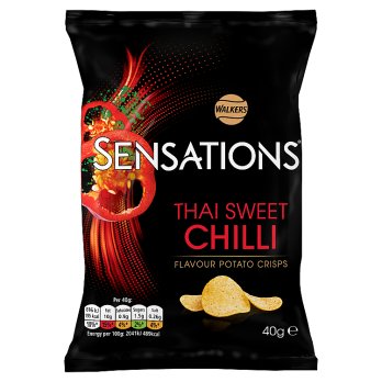 WALKERS CRISPS THAI SWEET CHILLI SENSATIONS 40G