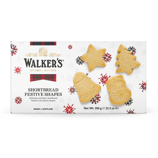 WALKERS FESTIVE SHORTBREAD SHAPES 350G