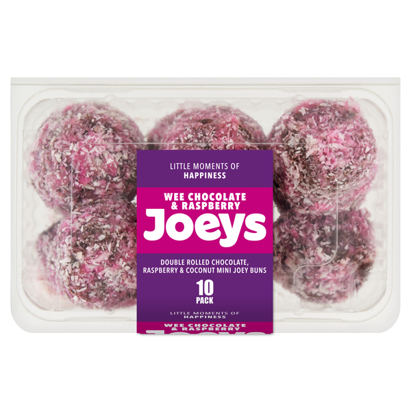 WEE JOEYS CHOCOLATE, RASPBERRY & COCONUT 10 PACK
