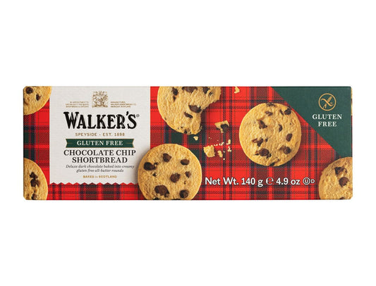 WALKERS GLUTEN FREE CHOCOLATE CHIP SHORTBREAD 140G