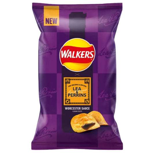 WALKERS LEA & PERRINS WORCESTER SAUCE CRISPS 70G