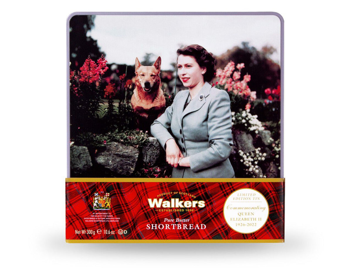 WALKERS QUEEN ELIZABETH SHORTBREAD TIN 300G