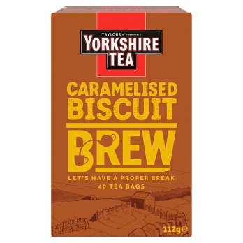 YORKSHIRE 40 CARAMELISED BISCUIT BREW TEA BAGS 112G