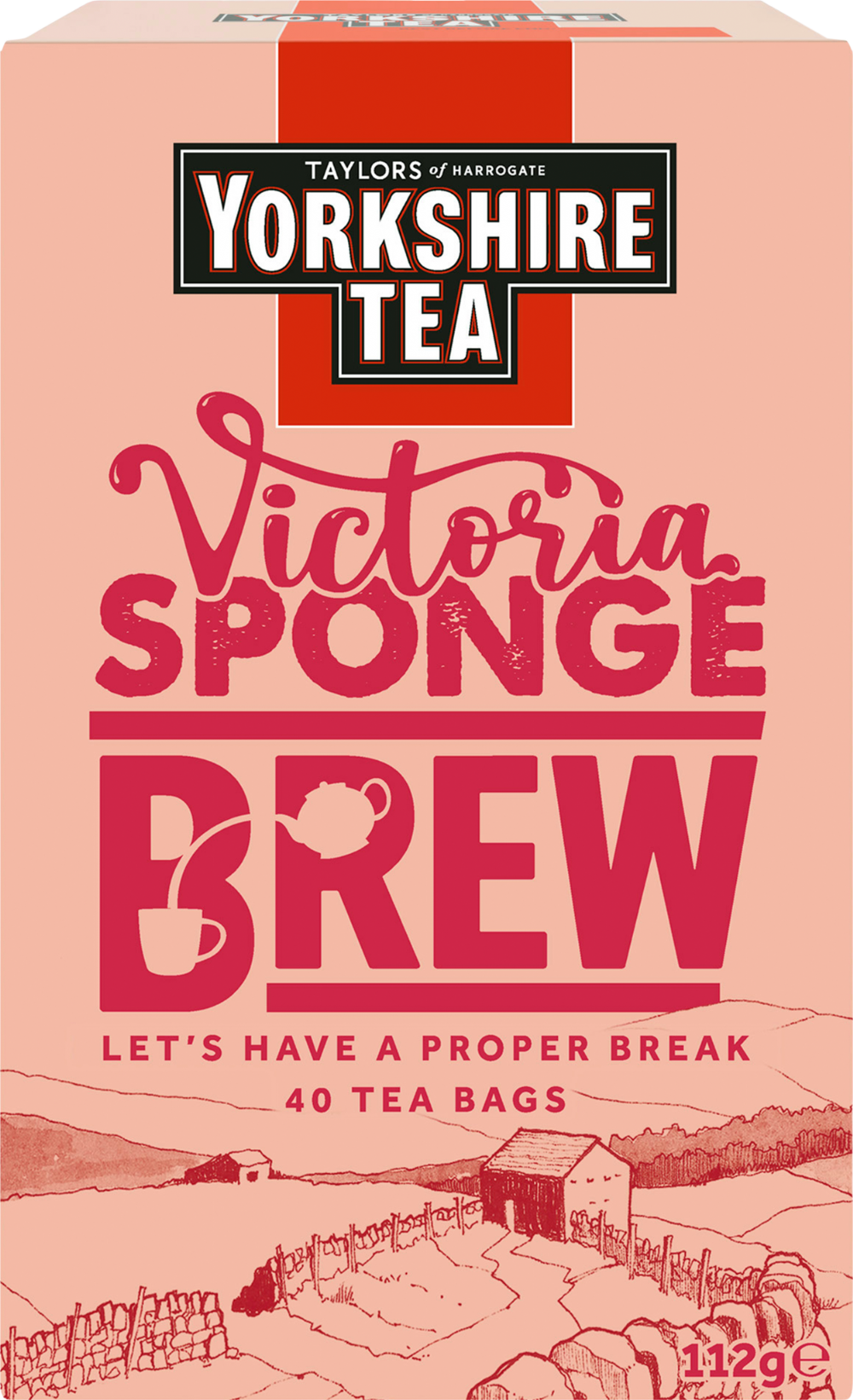 YORKSHIRE 40 VICTORIA SPONGE BREW TEA BAGS 112G