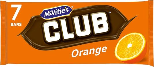 MCVITIES ORANGE CLUB 7 PACK 154G