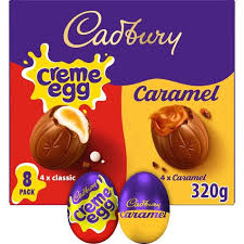 CADBURY CREME EGG & CARAMEL EGG 8 PACK 320G