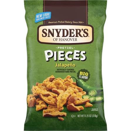 SNYDERS JALAPENO PRETZEL PIECES 110G